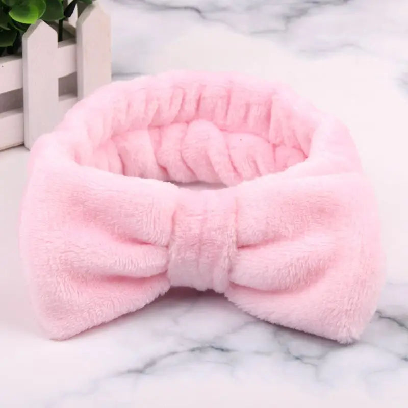 Colorful Fleece Hairbands For Face Wash