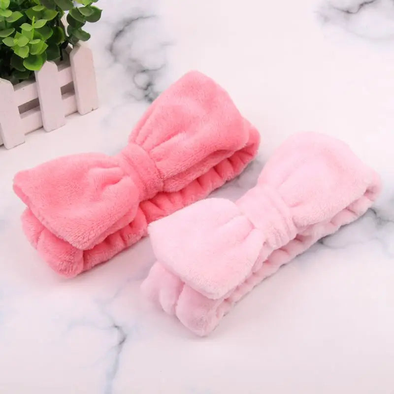 Colorful Fleece Hairbands For Face Wash