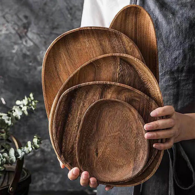 Whole Solid Wood Plate/Tray/Set