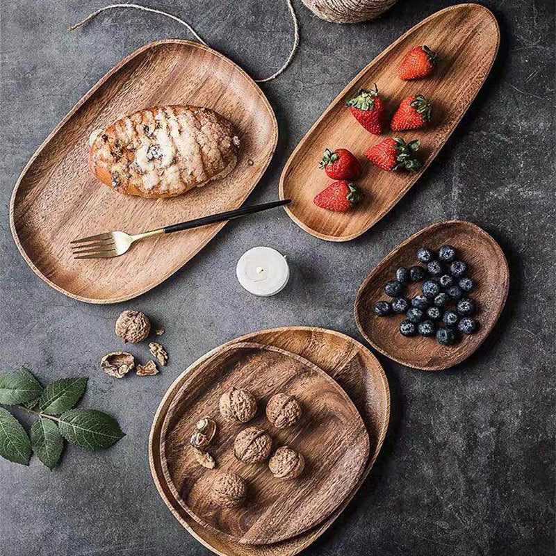 Whole Solid Wood Plate/Tray/Set