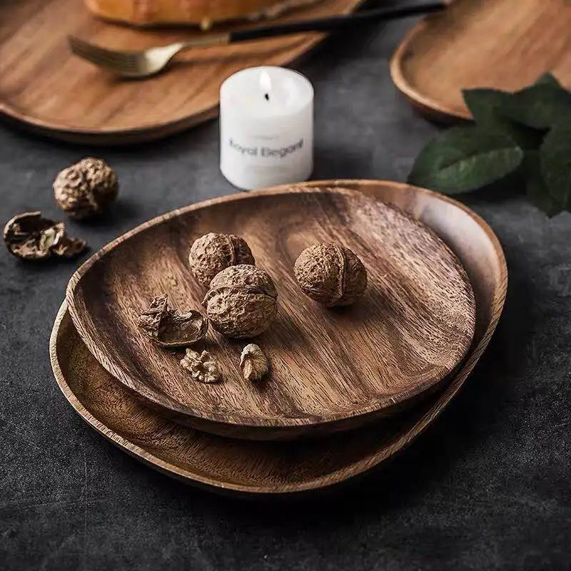 Whole Solid Wood Plate/Tray/Set