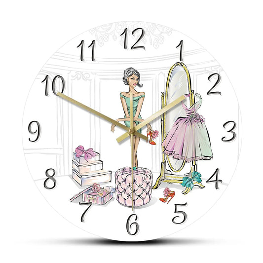 Fashion Girl Wall Clock