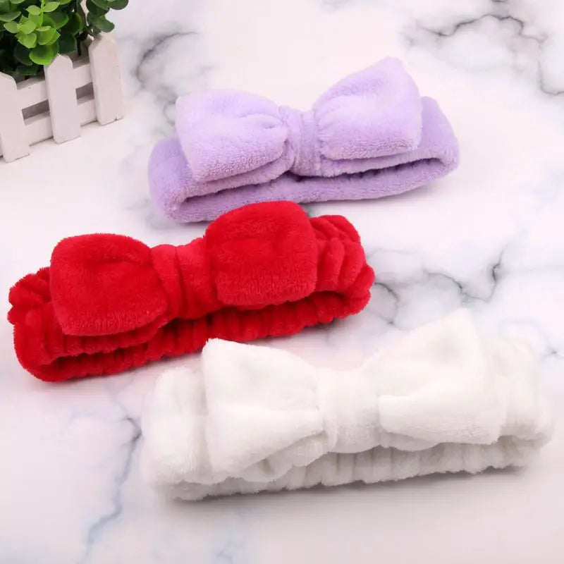 Colorful Fleece Hairbands For Face Wash