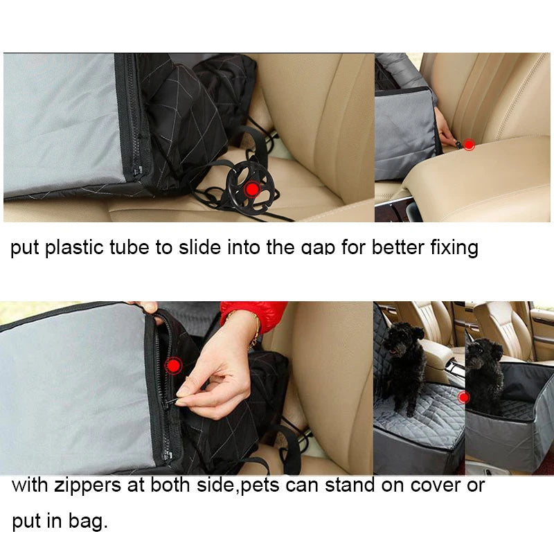 CAWAYI KENNEL Funda para asiento de coche para perros 2 en 1