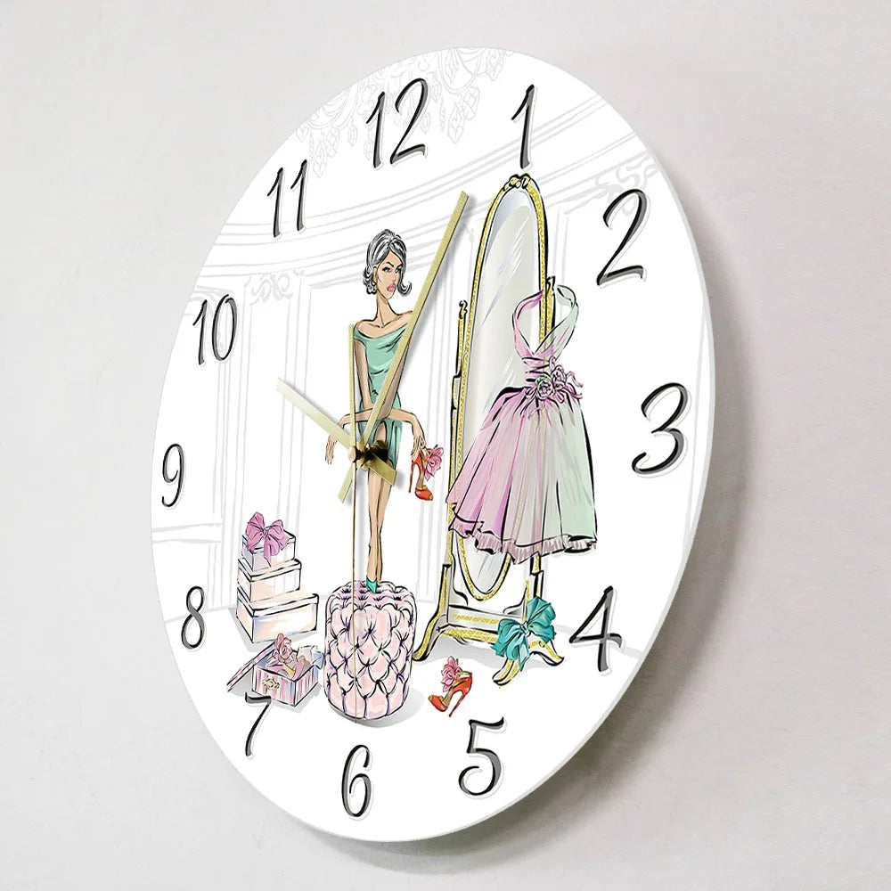 Fashion Girl Wall Clock