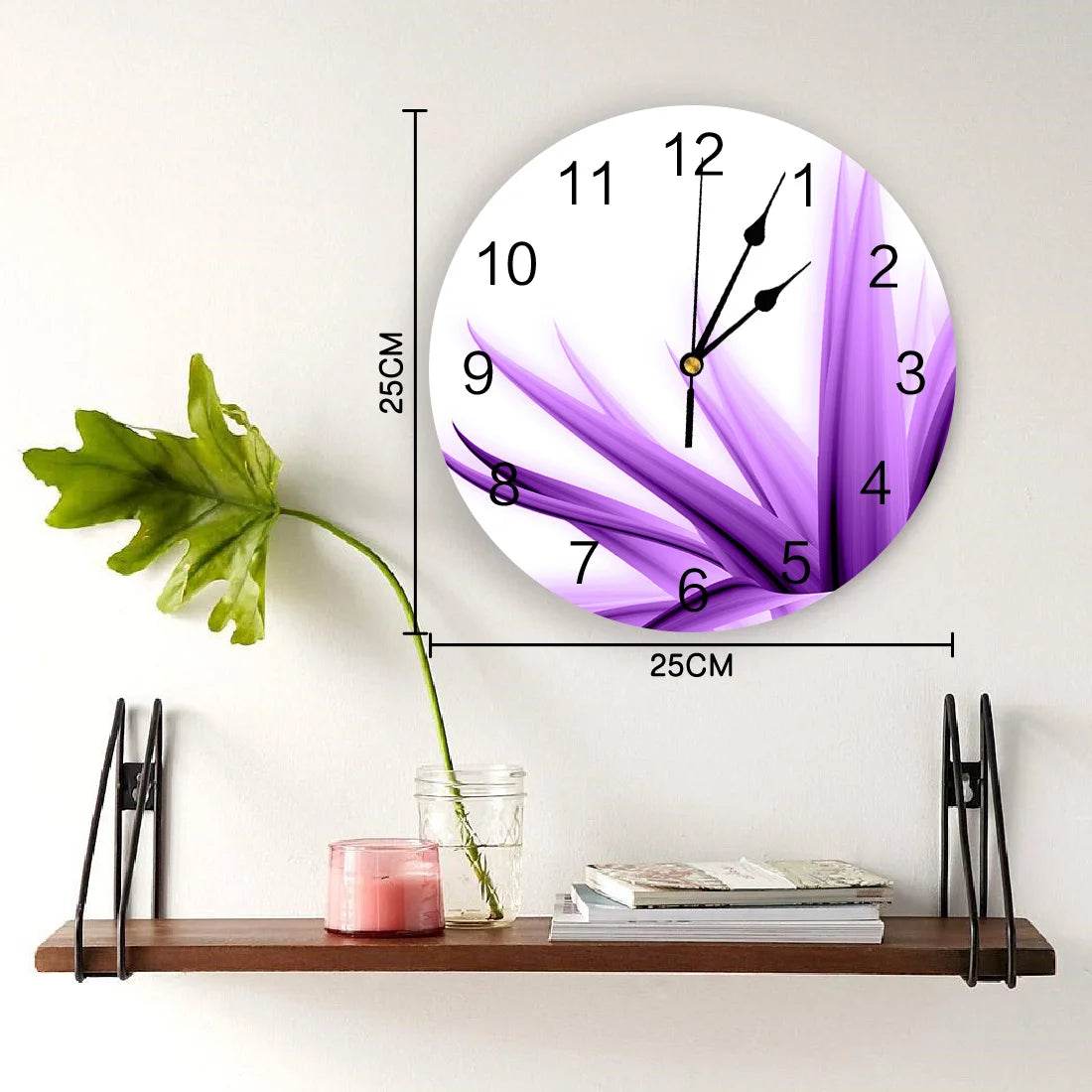 Purple Petals Wall Clock