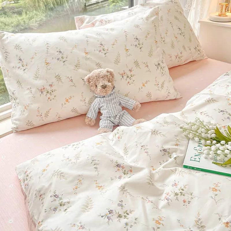 Pink Flowers Bedding Set