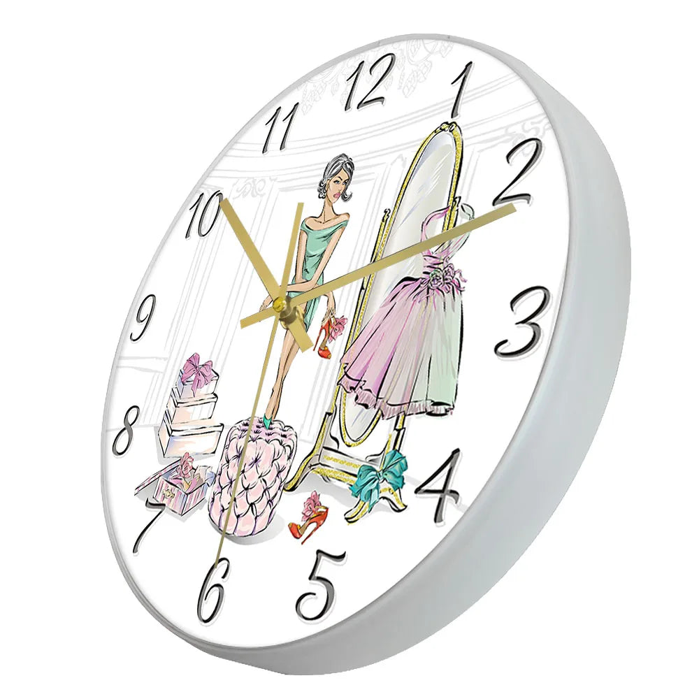 Fashion Girl Wall Clock