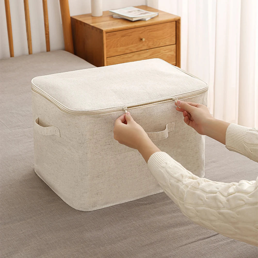 Foldable Home Storage Bag Cotton And Linen