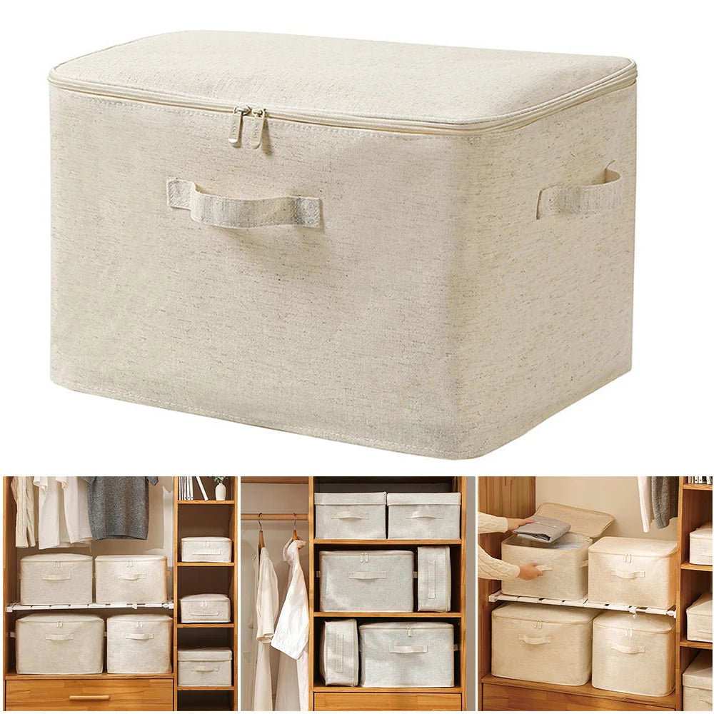 Foldable Home Storage Bag Cotton And Linen