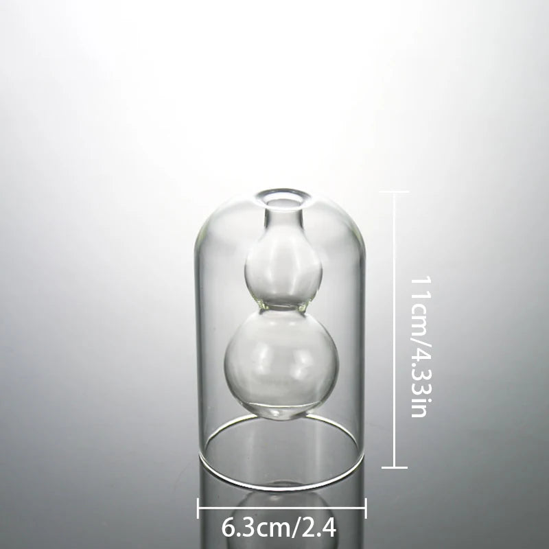 Nordic Double Layer Glass Diffuser Vase